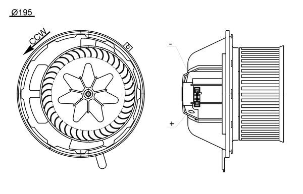 MAHLE Ventilátor, utastér AB194000S_MAHLE