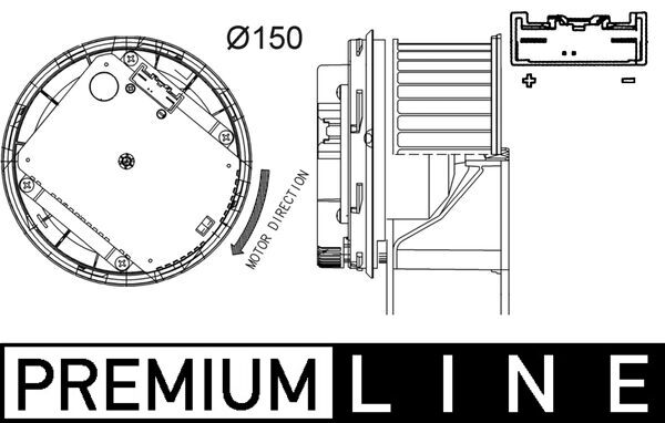 MAHLE Ventilátor, utastér AB263000P_MAHLE