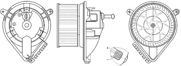 MAHLE Ventilátor, utastér AB271000S_MAHLE