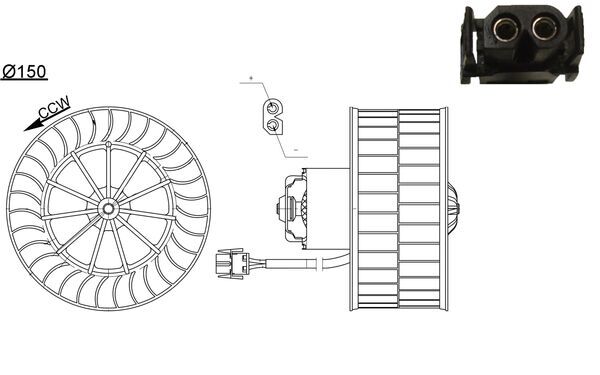 MAHLE Ventilátor, utastér AB44000S_MAHLE