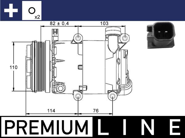 MAHLE Klímakompresszor ACP864000P_MAHLE