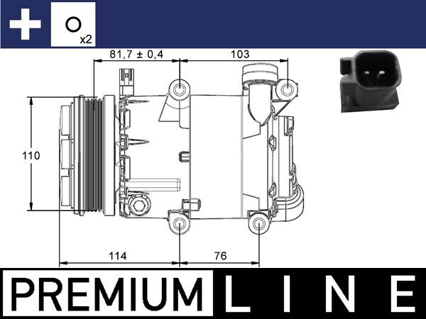 MAHLE Klímakompresszor ACP866000P_MAHLE