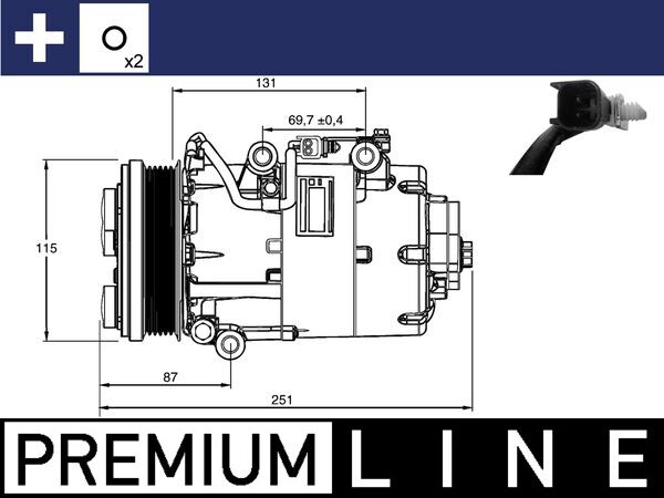 MAHLE Klímakompresszor ACP868000P_MAHLE