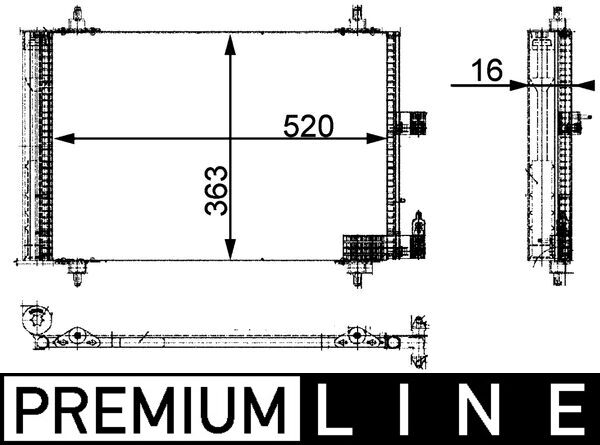 MAHLE Klímahűtő AC350000P_MAHLE