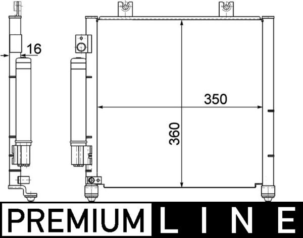 MAHLE Töltőlevegő hűtő AC353000P_MAHLE