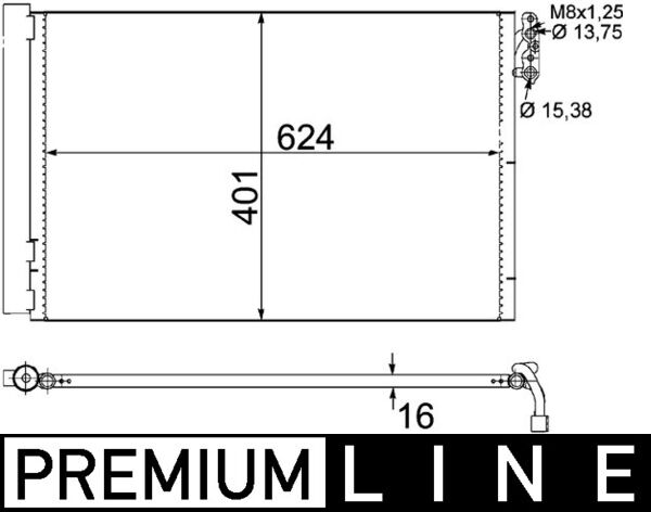 MAHLE Klímahűtő AC413000P_MAHLE