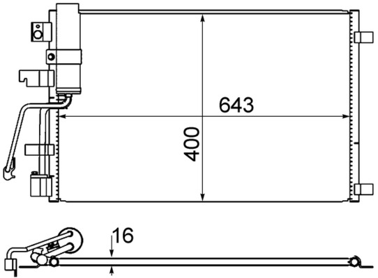 MAHLE Klímahűtő AC607001S_MAHLE