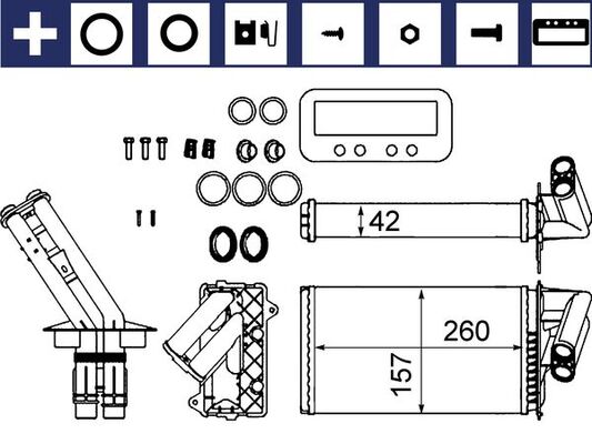 MAHLE Fűtőradiátor AH103000S_MAHLE