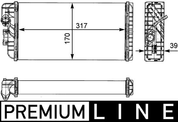 MAHLE Fűtőradiátor AH124000P_MAHLE