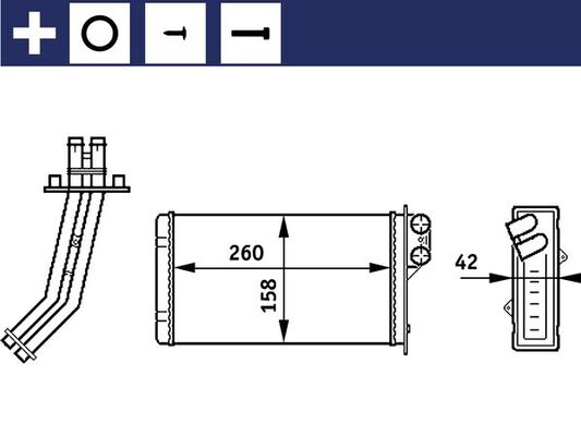 MAHLE Fűtőradiátor AH156000S_MAHLE