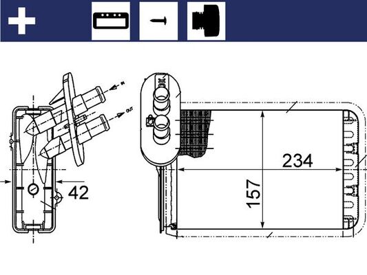 MAHLE Fűtőradiátor AH164000S_MAHLE