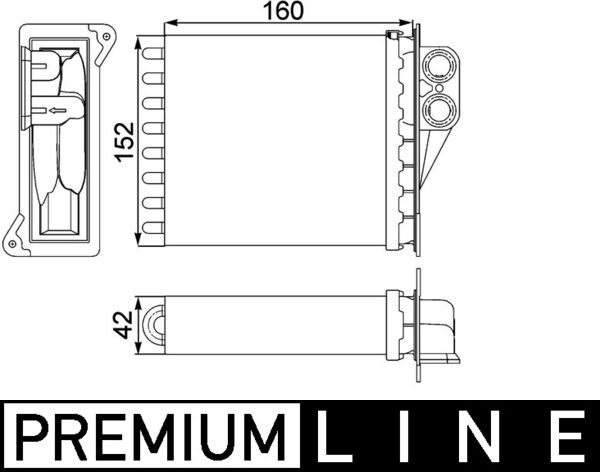 MAHLE Fűtőradiátor AH168000P_MAHLE