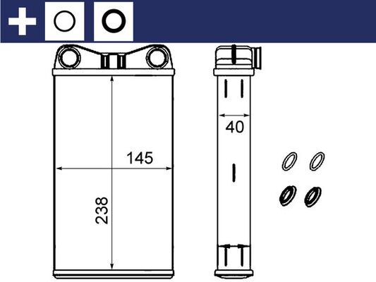 MAHLE Fűtőradiátor AH239000S_MAHLE