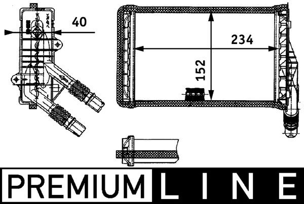 MAHLE Fűtőradiátor AH85000P_MAHLE