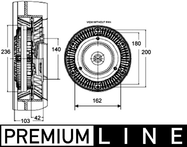 MAHLE Hűtőventillátor kuplung CFC132000P_MAHLE