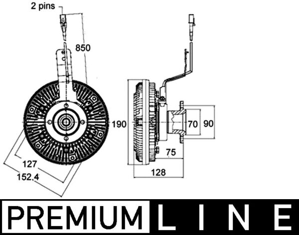 MAHLE Hűtőventillátor kuplung CFC134000P_MAHLE