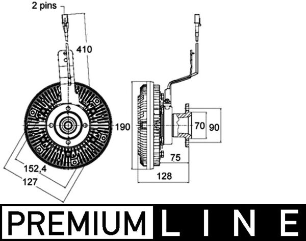 MAHLE Hűtőventillátor kuplung CFC135000P_MAHLE