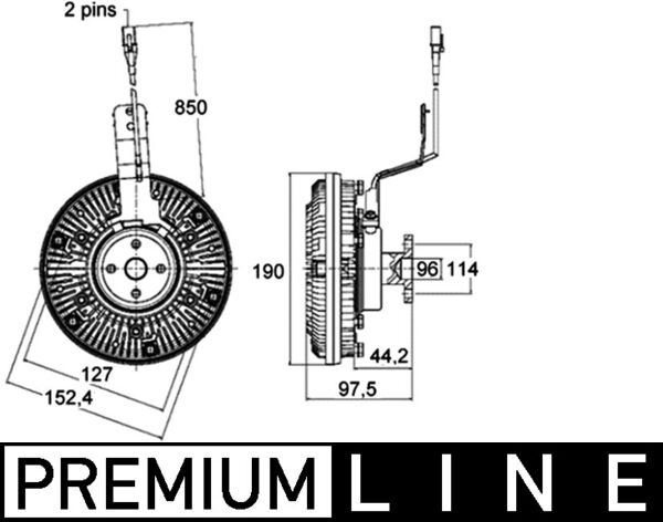 MAHLE Hűtőventillátor kuplung CFC136000P_MAHLE