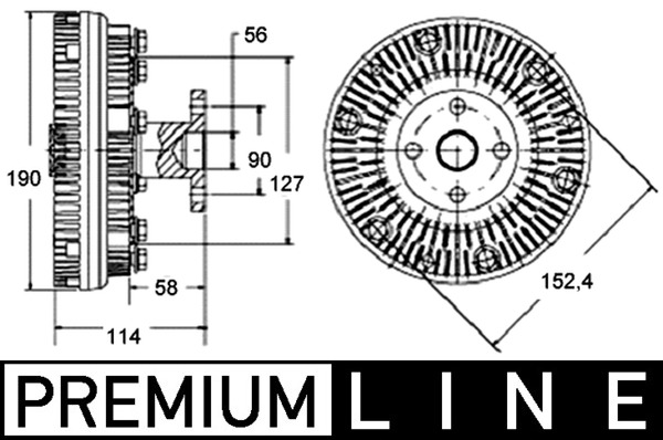 MAHLE Hűtőventillátor kuplung CFC140000P_MAHLE