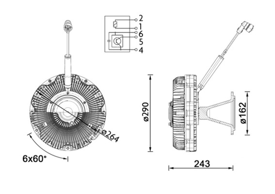 MAHLE Hűtőventillátor kuplung CFC173000P_MAHLE