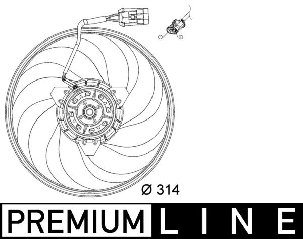 MAHLE Ventilátor, vízhűtő CFF118000P_MAHLE