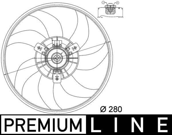 MAHLE Ventilátor, vízhűtő CFF165000P_MAHLE