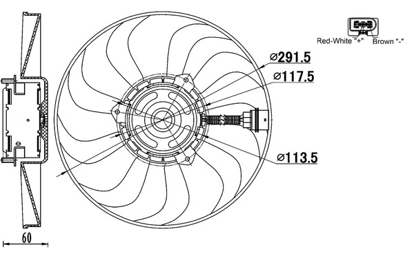 MAHLE Ventilátor, vízhűtő CFF167000S_MAHLE