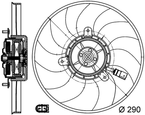 MAHLE Ventilátor, vízhűtő CFF171000S_MAHLE