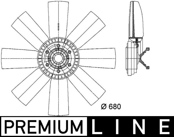 MAHLE Ventilátor, vízhűtő CFF432000P_MAHLE