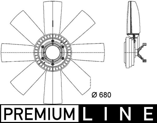 MAHLE Ventilátor, vízhűtő CFF438000P_MAHLE