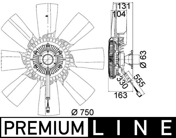 MAHLE Hűtőventillátor kuplung CFF473000P_MAHLE