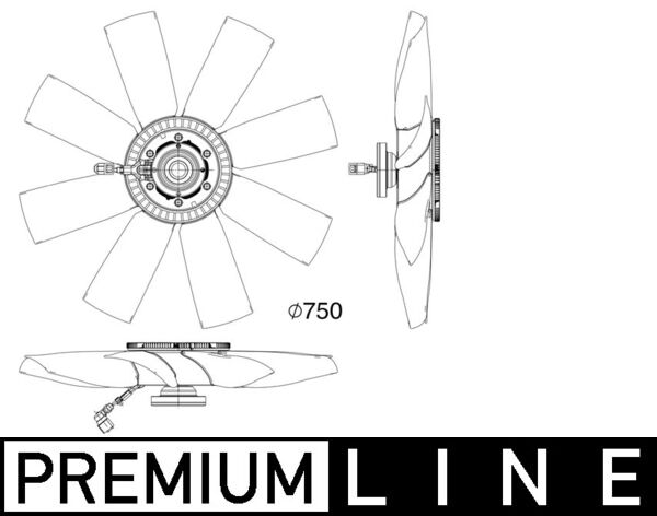 MAHLE Ventilátor, vízhűtő CFF505000P_MAHLE