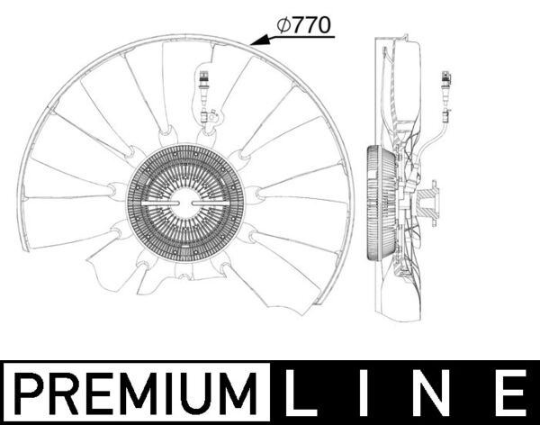 MAHLE Ventilátor, vízhűtő CFF513000P_MAHLE