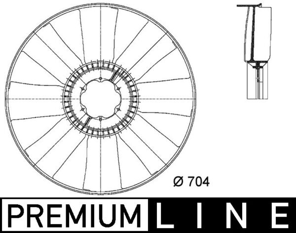 MAHLE Ventilátor, vízhűtő CFW15000P_MAHLE