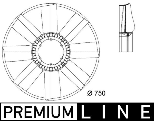 MAHLE Ventilátor, vízhűtő CFW23000P_MAHLE