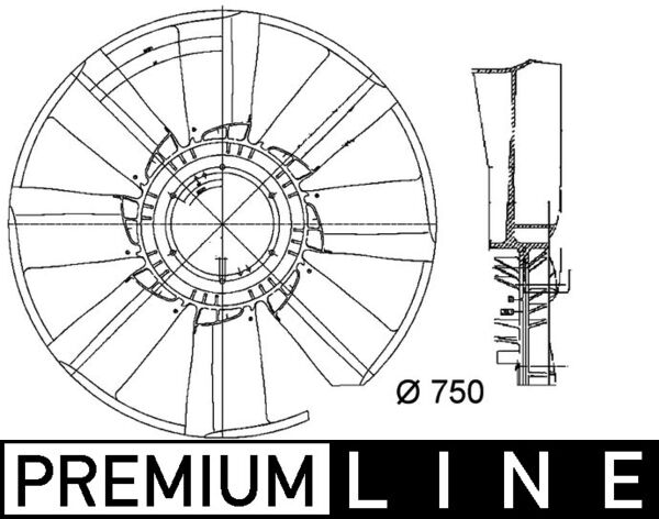 MAHLE Ventilátor lapátkerék CFW34000P_MAHLE