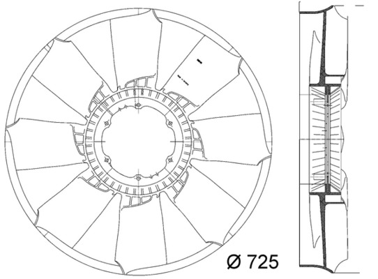 MAHLE Ventilátor, vízhűtő CFW50000P_MAHLE