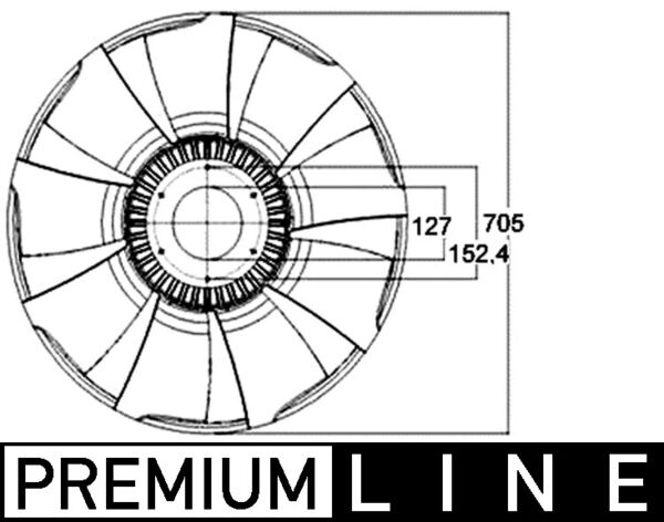 MAHLE Ventilátor, vízhűtő CFW53000P_MAHLE