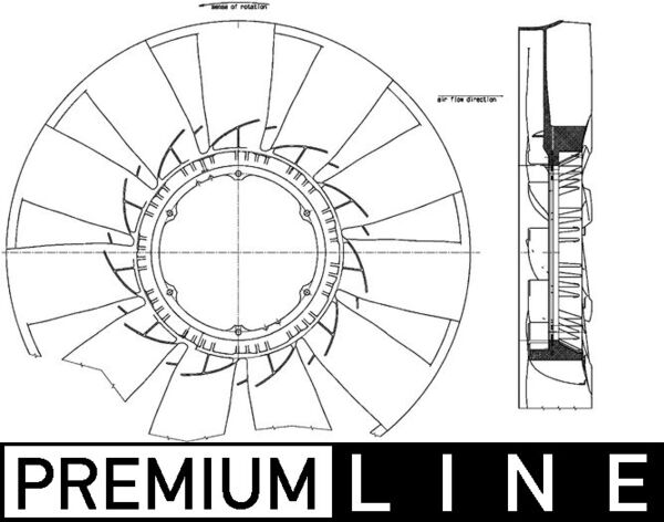 MAHLE Ventilátor, vízhűtő CFW56000P_MAHLE