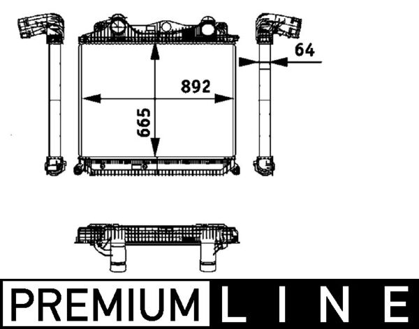 MAHLE Töltőlevegő hűtő CI119000P_MAHLE