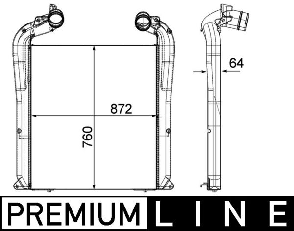 MAHLE Töltőlevegő hűtő CI144000P_MAHLE