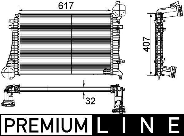 MAHLE Töltőlevegő hűtő CI162000P_MAHLE