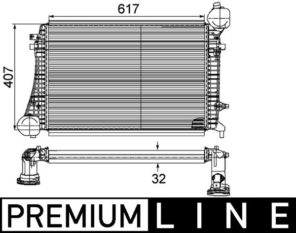 MAHLE Töltőlevegő hűtő CI167000P_MAHLE