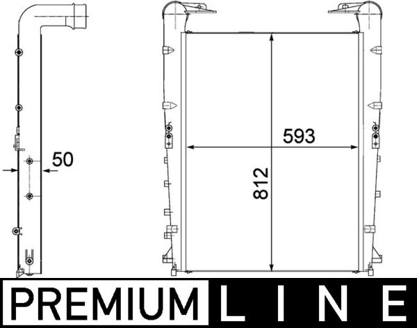 MAHLE Töltőlevegő hűtő CI177000P_MAHLE