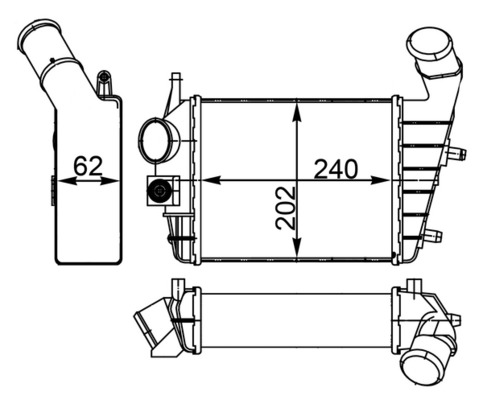 MAHLE Töltőlevegő hűtő CI195000S_MAHLE