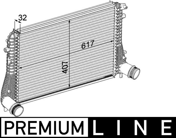 MAHLE Töltőlevegő hűtő CI207000P_MAHLE