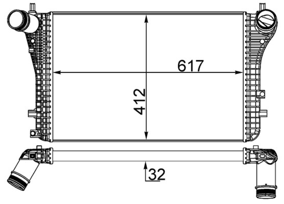 MAHLE Töltőlevegő hűtő CI207000S_MAHLE