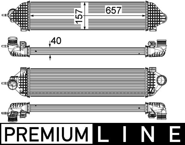 MAHLE Töltőlevegő hűtő CI247000P_MAHLE