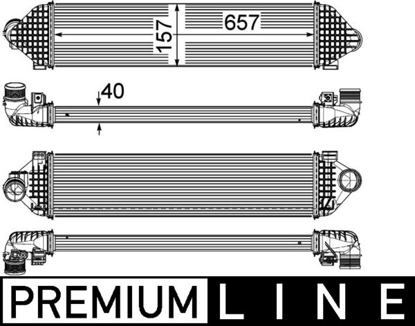 MAHLE Töltőlevegő hűtő CI248000P_MAHLE