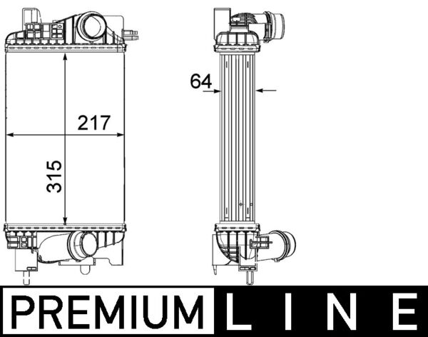 MAHLE Töltőlevegő hűtő CI262000P_MAHLE